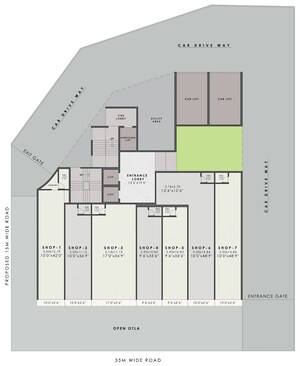 Floor Plan in 2.5 BHK Apartment at Kharghar Sector 36 – for Sale