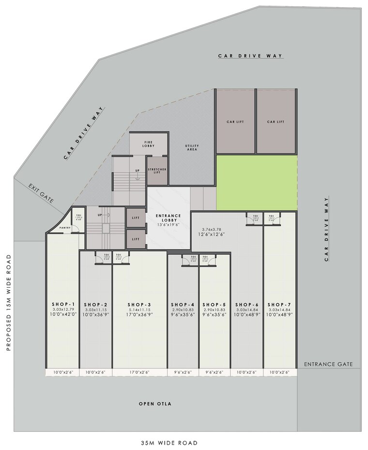 Floor Plan, kharghar sector 36 2.5 Bedroom 1359 Sq.Ft. Apartment In Kharghar Sector 36 Navi Mumbai 9569910