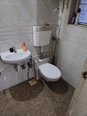 Bathroom in 1 BHK Apartment at Atlanta Enclave, Shilphata – for Rent