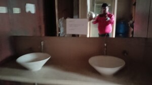 Bathroom in  Office Space at Mathuradas Mills Estate, Lower Parel – for Rent