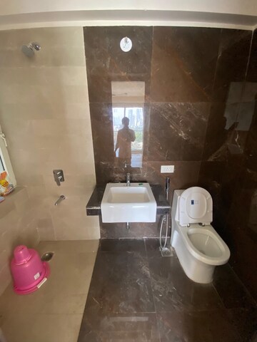 Bathroom in 2 BHK Apartment at Indiabulls One Indiabulls, Pokhran Road No Two – for Rent