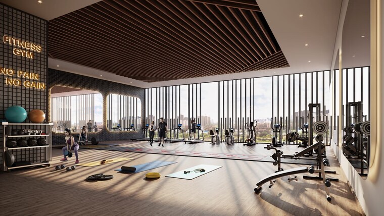 Gym, merlin-ventana 4 Bedroom 1477 Sq.Ft. Apartment In Baner Pune 9570657