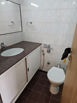 Bathroom in 3 BHK Apartment at Chaitanya Tower, Prabhadevi – for Rent