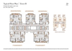 Floor Plan in 3.5 BHK Apartment at Brigade Gateway, Kokapet – for Sale