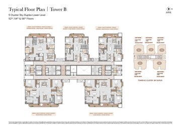 Floor Plan in 3.5 BHK Apartment at Brigade Gateway, Kokapet – for Sale