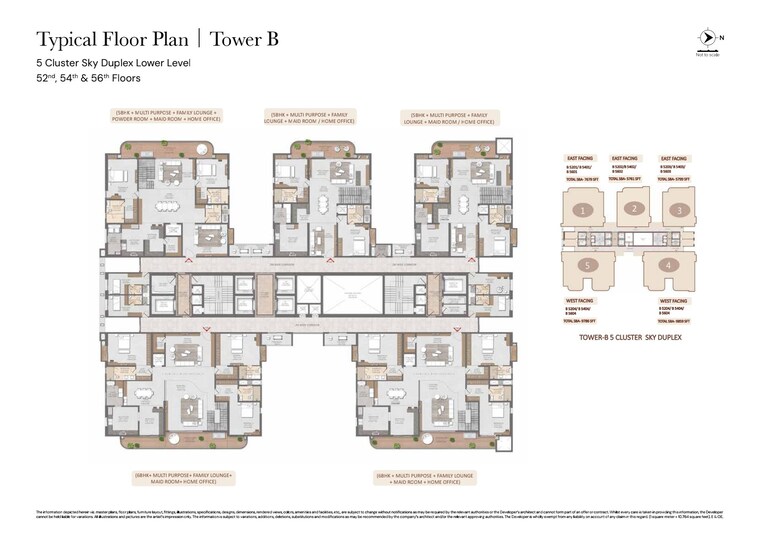Floor Plan, brigade-gateway 3.5 Bedroom 3067 Sq.Ft. Apartment In Kokapet Hyderabad 9571166