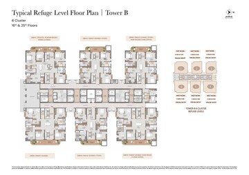 Floor Plan in 3.5 BHK Apartment at Brigade Gateway, Kokapet – for Sale