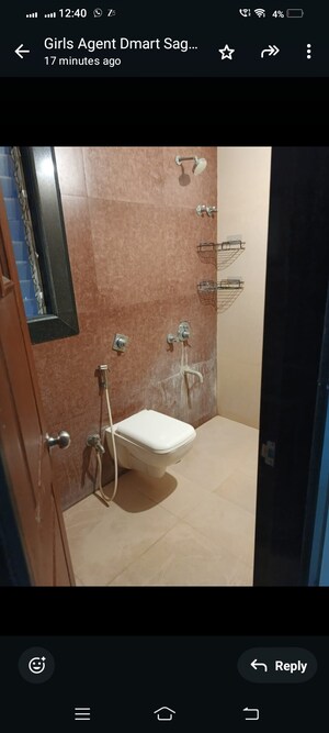 Bathroom in 2 BHK Apartment at Vijay Residency II, Ghodbunder Road – for Rent