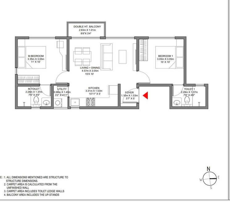 Floor Plan, godrej-ananda 2 Bedroom 904 Sq.Ft. Apartment In Bagaluru Bangalore 9571862