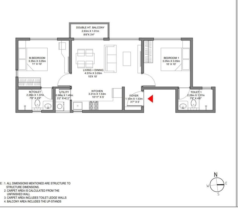 Floor Plan, godrej-ananda 2 Bedroom 904 Sq.Ft. Apartment In Bagaluru Bangalore 9571862
