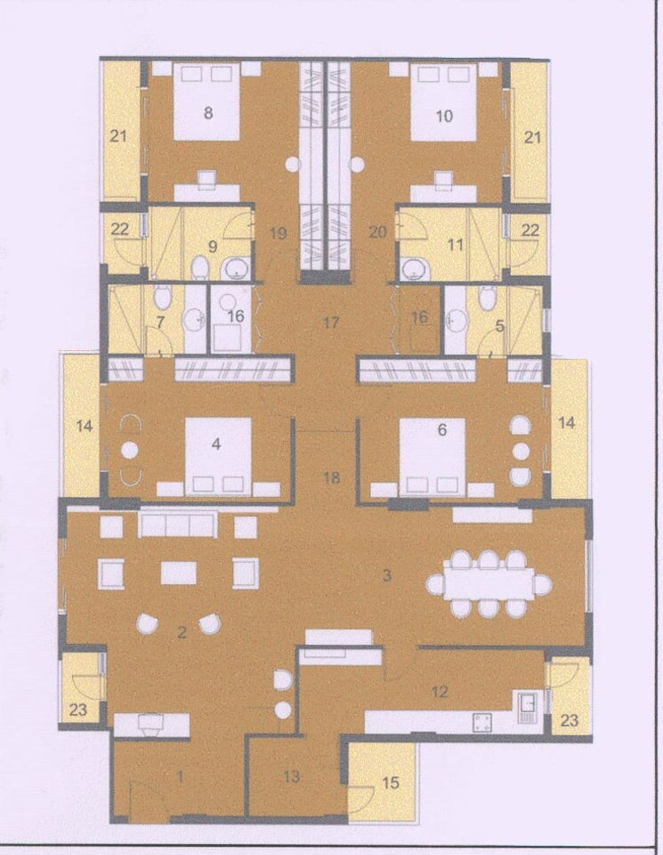 Floor Plan, new town 1.5 Bedroom 890 Sq.Ft. Builder Floor In New Town Kolkata 9572014
