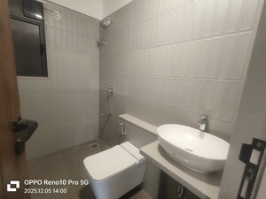 Bathroom in 3 BHK Apartment at Gurukrupa Gyanam, Powai – for Rent