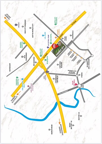3 BHK Builder Floor – Map Location View at Sector 16b Greater Noida - for Sale