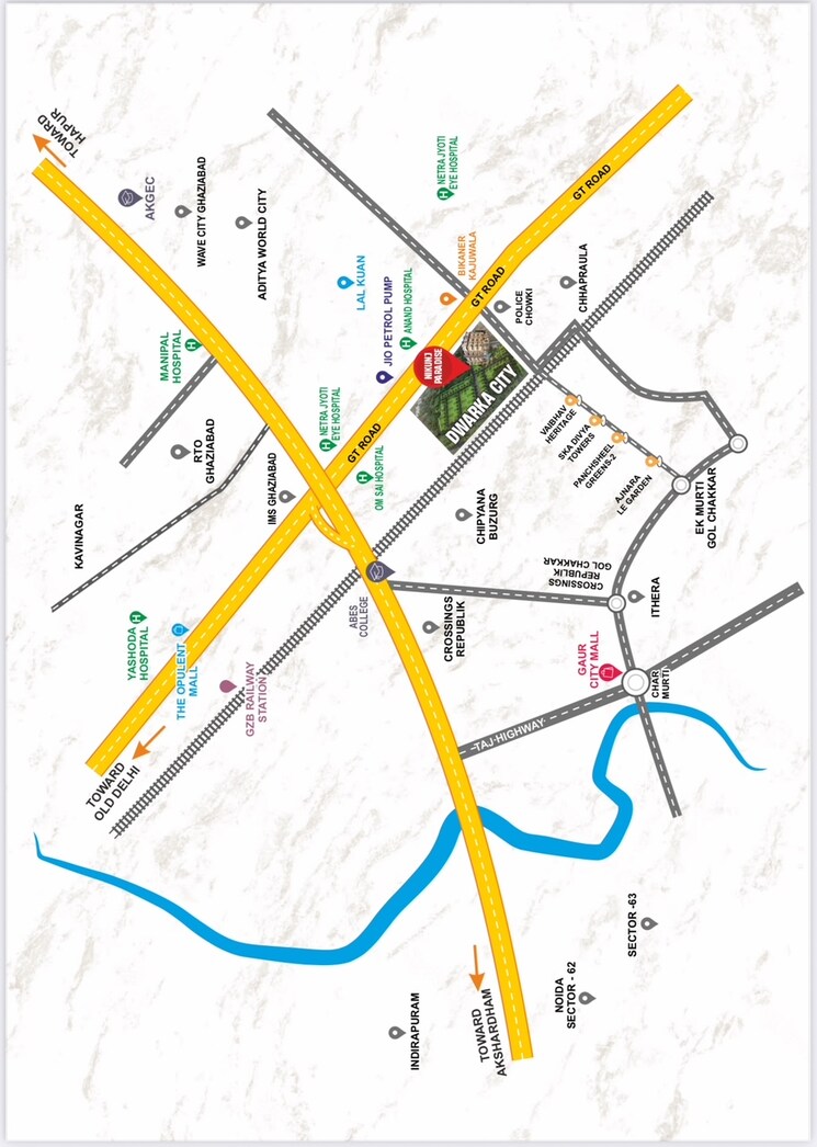 Map Location, sector 16b greater noida 3 Bedroom 1450 Sq.Ft. Builder Floor In Sector 16b Greater Noida Greater Noida 9573023