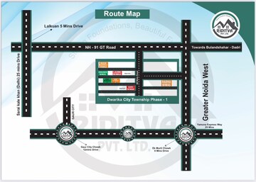 3 BHK Builder Floor – Map Location View at Sector 16b Greater Noida - for Sale