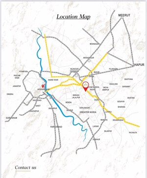 3 BHK Builder Floor – Map Location View at Sector 16b Greater Noida - for Sale