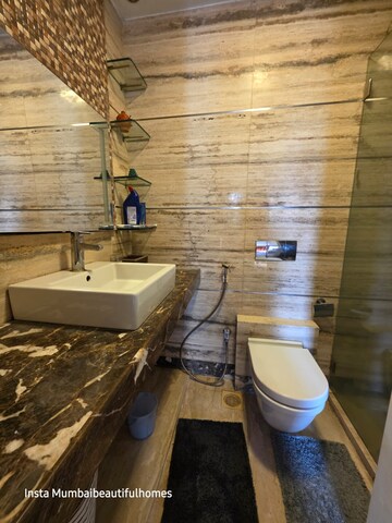 Bathroom in 4 BHK Apartment at White Lotus, Santacruz West – for Rent