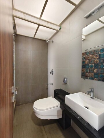 Bathroom in 1 BHK Apartment at Raj White City, Kandivali East – for Rent