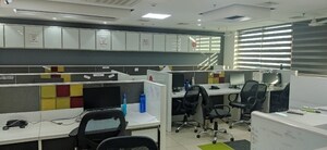 Team Area in  Office Space at Savvy Shapath V, Prahlad Nagar – for Rent