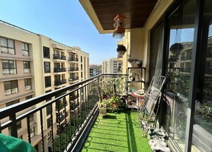 Balcony in 3 BHK Apartment at Lodha Sterling, Kolshet Road – for Rent