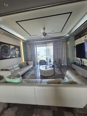 Living Room in 4 BHK Apartment at Worli Residency, Worli – for Rent