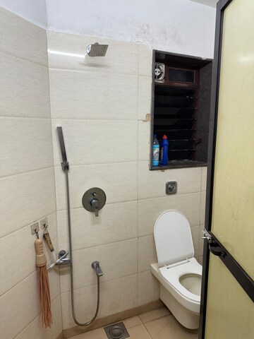 Bathroom in 2 BHK Apartment at Maharaja Retreat CHS, Goregaon East – for Rent