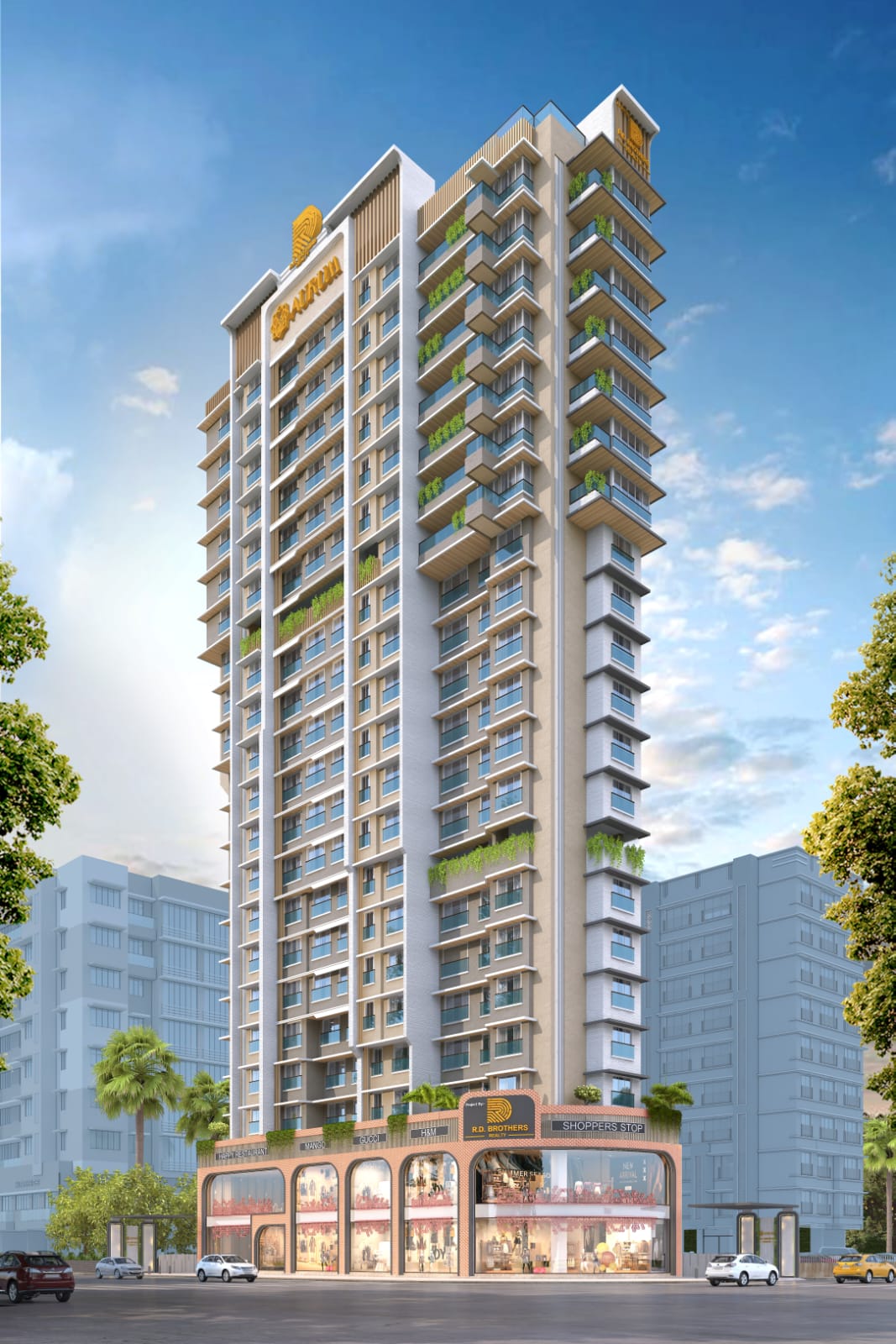 3 BHK 1106 Sq.Ft. Apartment in RD Aurum