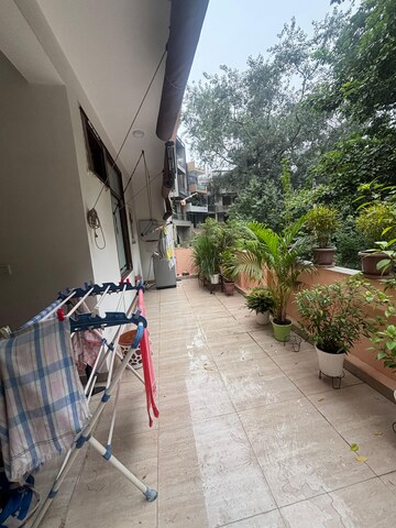 Balcony in 2 BHK Builder Floor at Nehru Enclave – for Rent