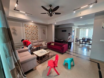 Living Room in 4 BHK Apartment at Mahagun Mezzaria, Sector 78 – for Rent