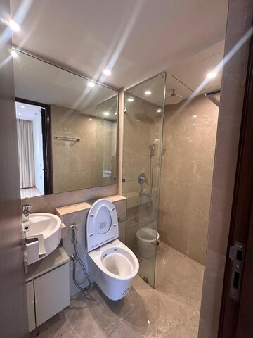Bathroom in 2 BHK Apartment at Hiranandani Highland, Powai – for Rent