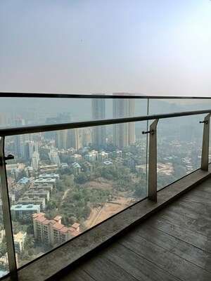 Balcony in 3.5 BHK Apartment at Oberoi Realty Esquire, Goregaon East – for Rent