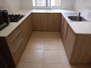 Kitchen in 3.5 BHK Apartment at Bhartiya Nikoo Homes Phase 2, Thanisandra Main Road – for Rent