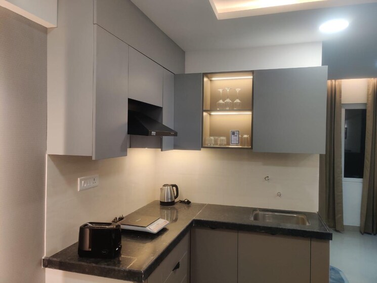 Kitchen, okay-plus-solitaire-suites 1 RK 450 Sq.Ft. Apartment In Ramnagariya Jaipur 9576051