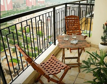 Balcony in 3 BHK Apartment at Gomti Nagar – for Rent