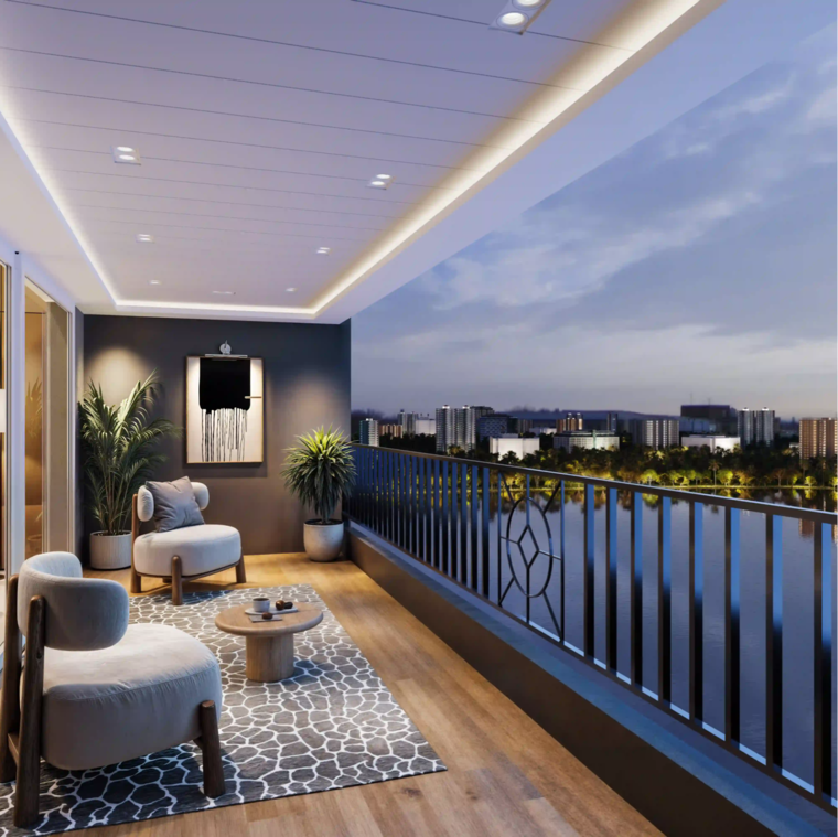 Balcony, ajmera-marina 3 Bedroom 1074 Sq.Ft. Apartment In Attur Layout Bangalore 9576308