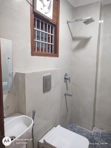 Bathroom in 2 BHK Builder Floor at Mehrauli – for Rent