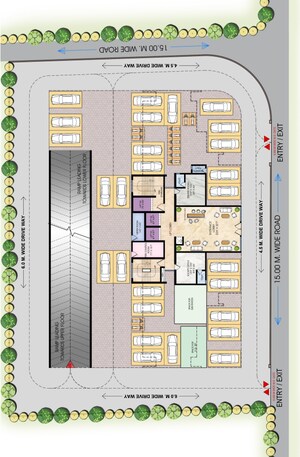 Floor Plan in 3 BHK Apartment at Neelkamal Gokul, Kharghar – for Sale