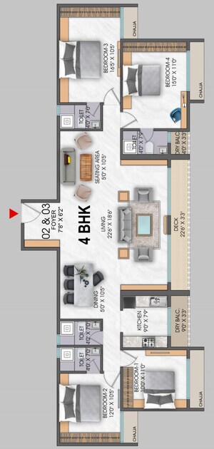 4 BHK Apartment For Sale in Neelkamal Gokul, Kharghar