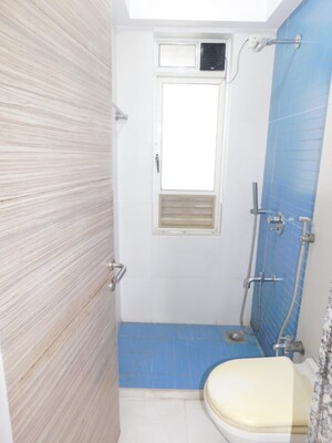 Bathroom in 3 BHK Apartment at Group Seven Rushi Heights, Goregaon East – for Rent