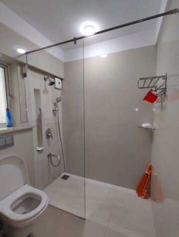 Bathroom in 3 BHK Apartment at Soham Crystal Spires, Thane West – for Rent