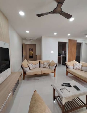 Living Room in 3 BHK Apartment at Soham Crystal Spires, Thane West – for Rent