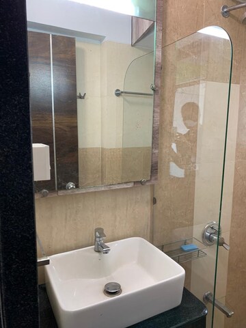 Bathroom in 3 BHK Apartment at Vastu Tower, Malad West – for Rent