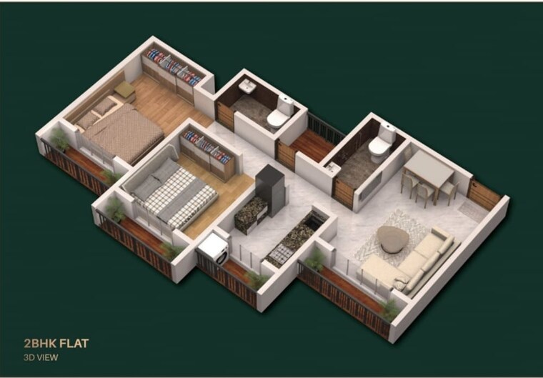 Floor Plan, nexus-park-diva 1 Bedroom 414 Sq.Ft. Apartment In Diva Thane 9577023