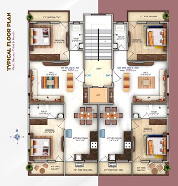 Floor Plan in 2 BHK Apartment at Dabha – for Sale