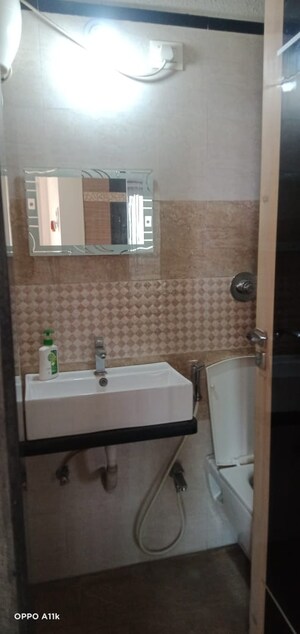 Bathroom in 1 BHK Apartment at Rosa Royale, Ghodbunder Road – for Rent