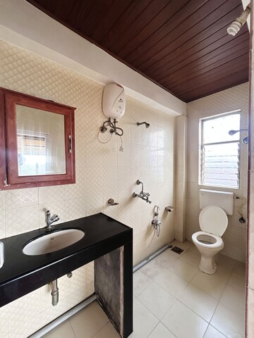 Bathroom in 3 BHK Apartment at Miramar – for Rent