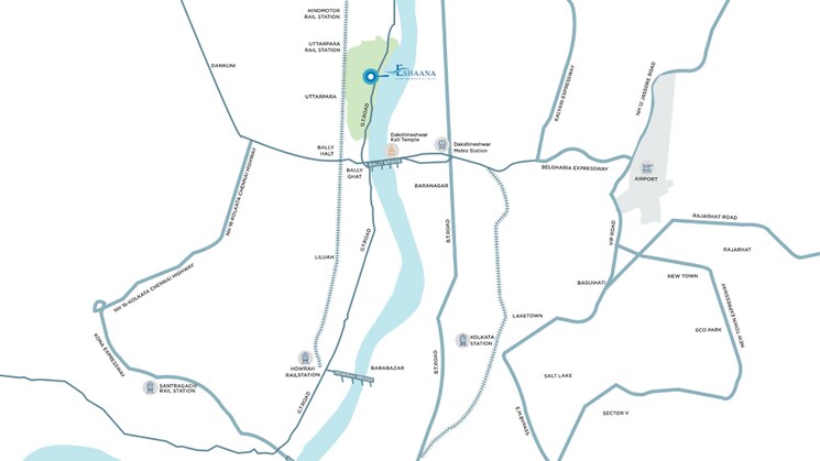 Map Location, uttarpara 3 Bedroom 1150 Sq.Ft. Apartment In Uttarpara Kolkata 9577363