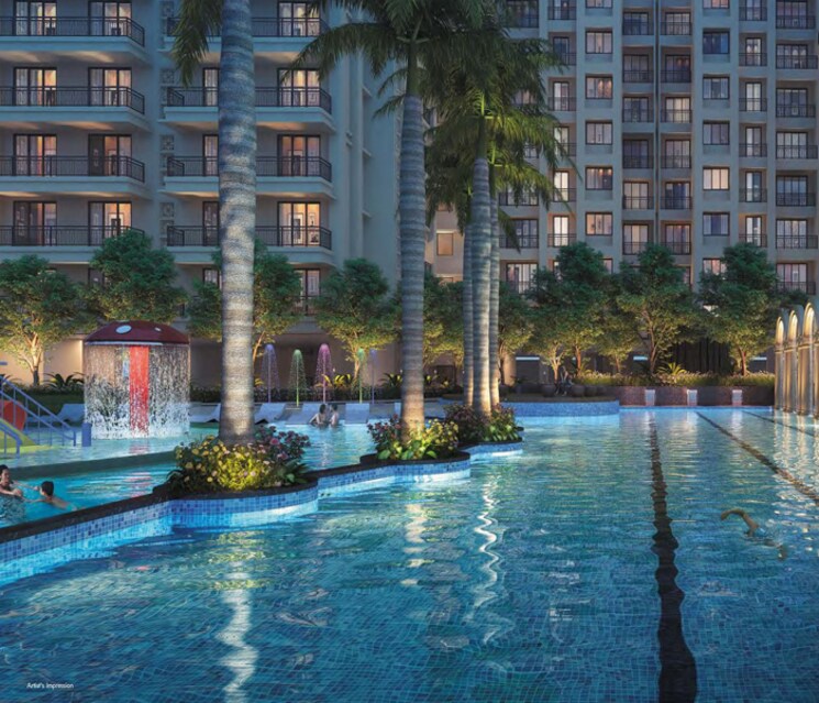 Swimming Pool, paradise-sai-world-legend 2 Bedroom 835 Sq.Ft. Apartment In Kalyan West Thane 9577862
