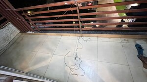 Staircase in 3 BHK Builder Floor at Hsr Layout – for Rent