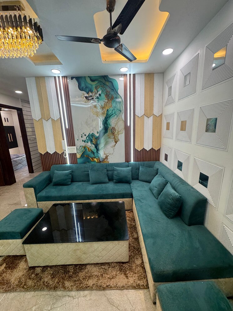 Living Room, dwarka mor 3 Bedroom 900 Sq.Ft. Builder Floor In Dwarka Mor Delhi 9578147